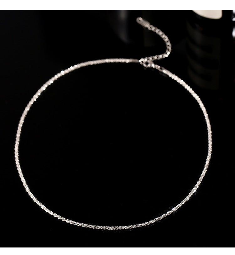 DAINTY SILVER SPARKLE NECKLACE